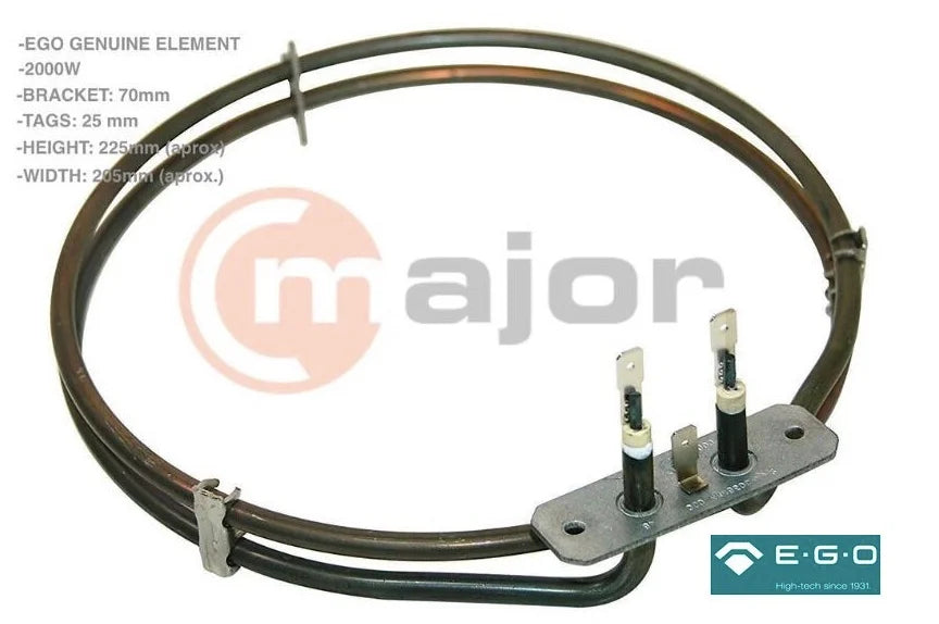 V32009186 GENUINE EVERDURE EGO Oven Fan Forced Element 2000W