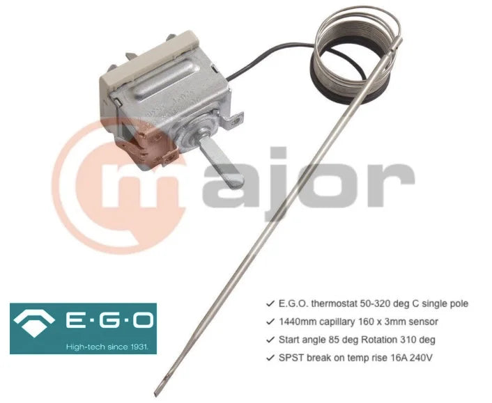 0541001931 CHEF EGO Oven Thermostat 50°C-320°C