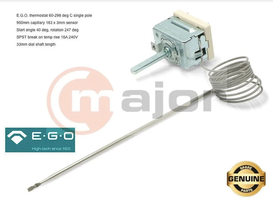 818730616 GENUINE SMEG EGO Oven Thermostat 60°C-298°C