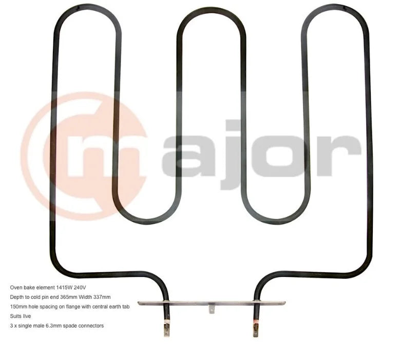 A/458/02 ILVE Oven Lower Bottom Grill Bake Element 1415W