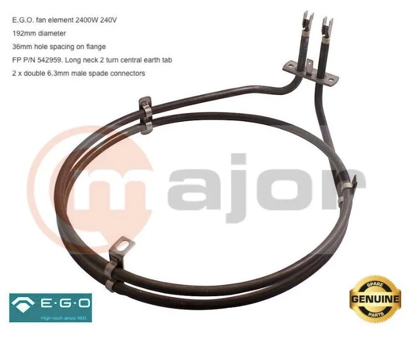 542959P GENUINE FISHER & PAYKEL EGO Oven Fan Forced Element 2400W
