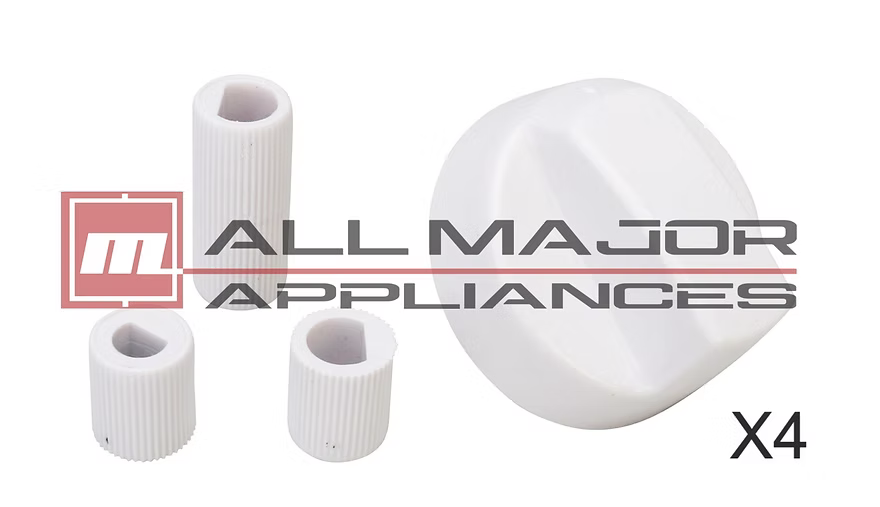 UNIKNBW Cooktop Selector Control Plastic Knob Assembly Kit (4pk)
