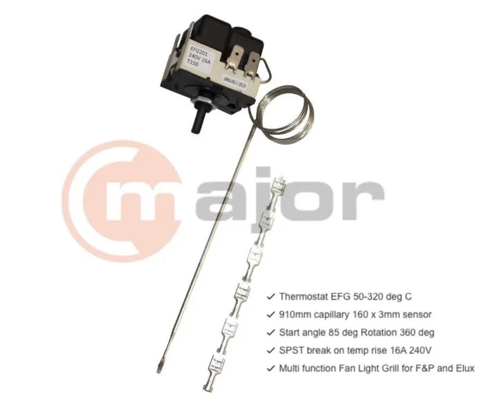 0541001913 CHEF Oven Multi-Select Thermostat (EFG201) 50°C-320°C