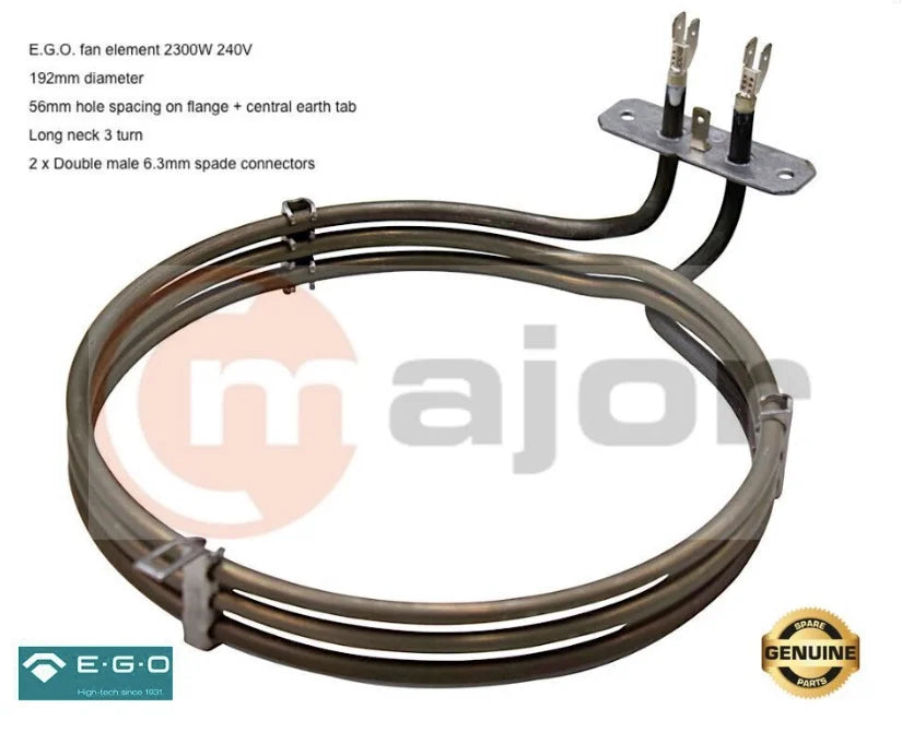 1170000703 GENUINE BAUMATIC EGO Oven Fan Forced Element 2300W