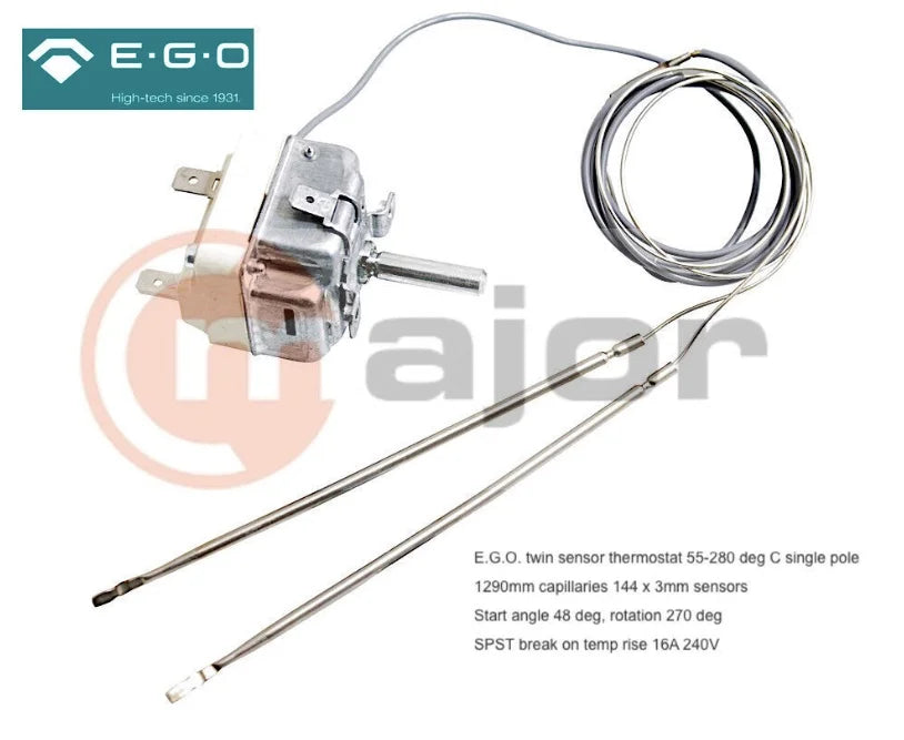 03010440 LOFRA EGO Oven Dual Temperature Control Thermostat (Dual Capillary)