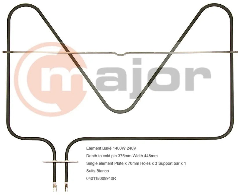 040118009910R BLANCO Oven Lower Bottom Grill Bake Element 1400W