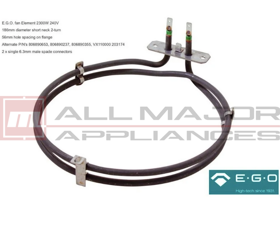 20.41212.000 GENUINE UNIVERSAL EGO Oven Fan Forced Element 2300W