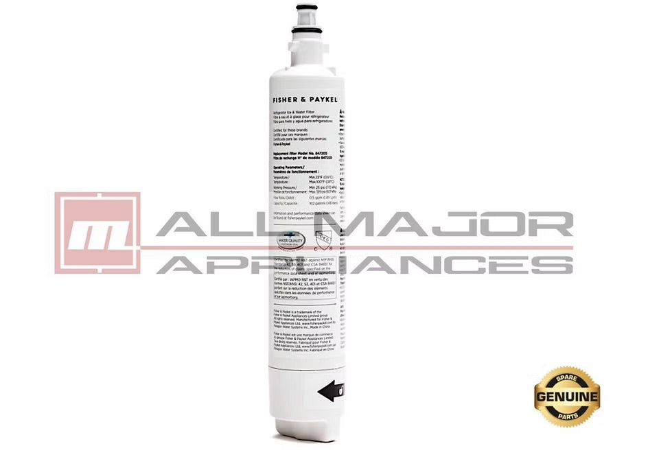 847200 GENUINE FISHER & PAYKEL Fridge Water Filter