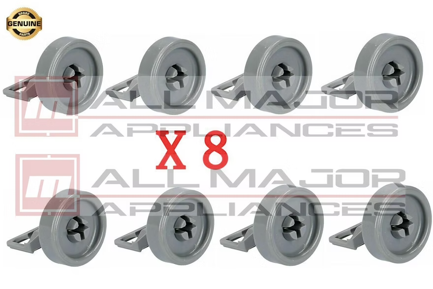 700391 GENUINE ASKO Dishwasher Lower Basket Wheels (8-PACK)