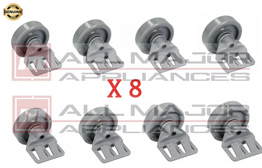700391 GENUINE ASKO Dishwasher Lower Basket Wheels (8-PACK)