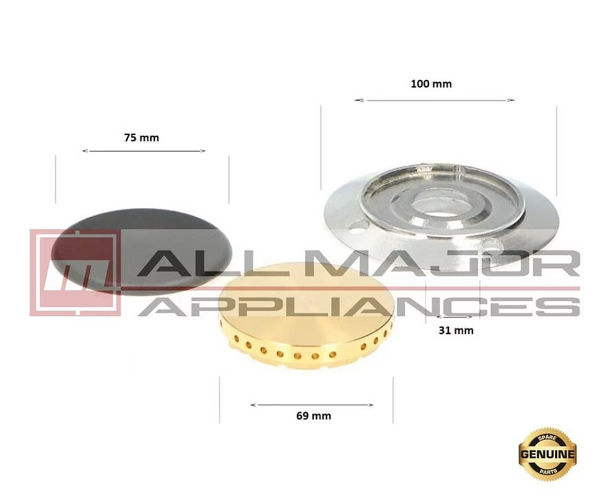 KBR003 GENUINE ILVE Cooktop Large Burner Assembly Kit