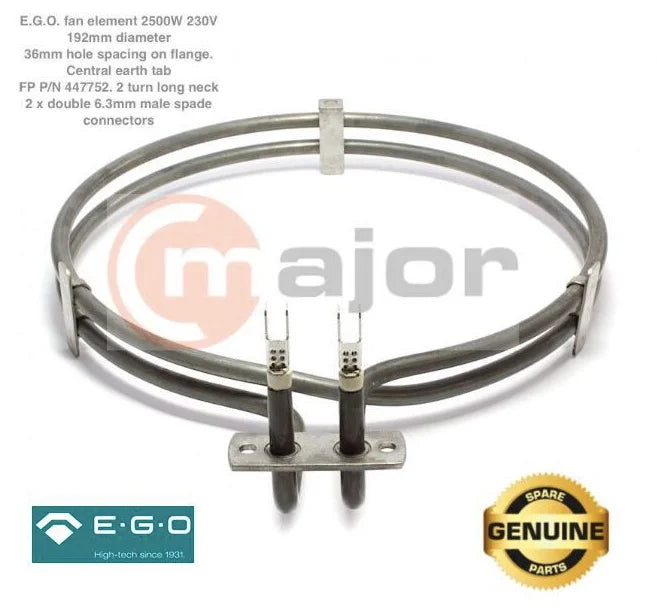 447752P GENUINE FISHER & PAYKEL EGO Oven Fan Forced Element 2500W