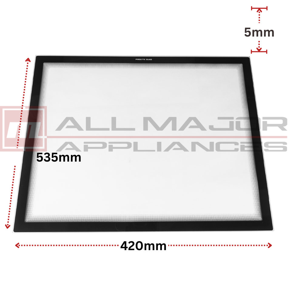 4055549747 GENUINE CHEF Pyrolytic Oven Inner Door Glass