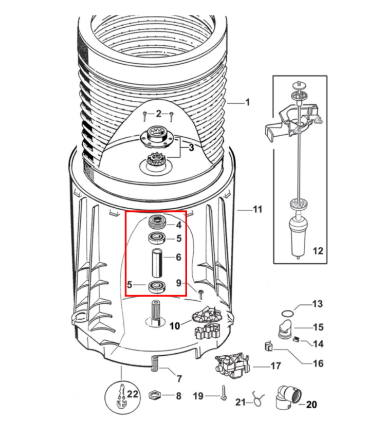 425006P FISHER & PAYKEL FL Washing Machine Bearing