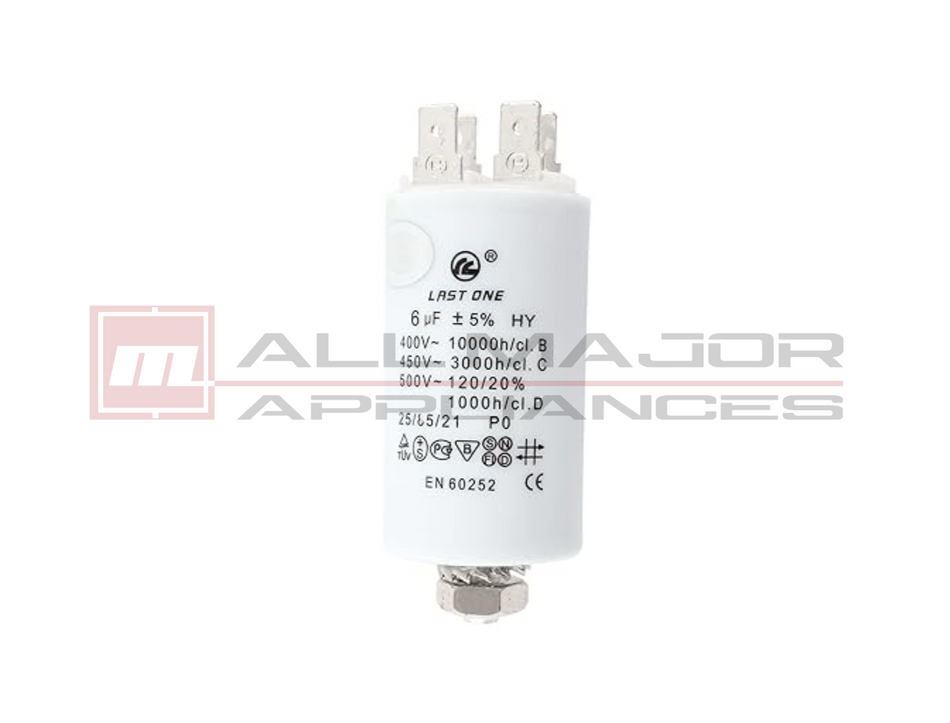 GENUINE LAST ONE 6µF Plastic Motor Run Capacitor - Ø32mmx56mm