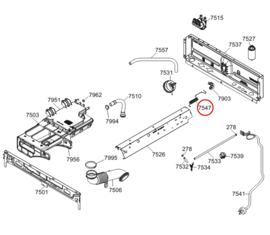413175 GENUINE ASKO Washing Machine Balancing Spring WM-70
